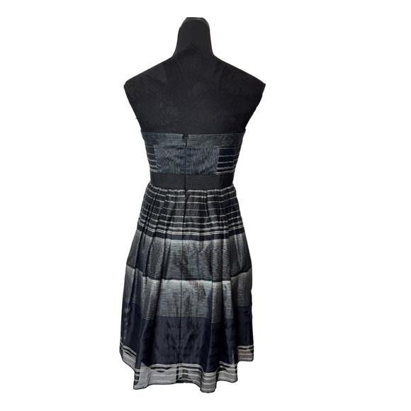 BCBGMaxAzria Strapless Organza Mini Dress Black - Picture 3 of 13